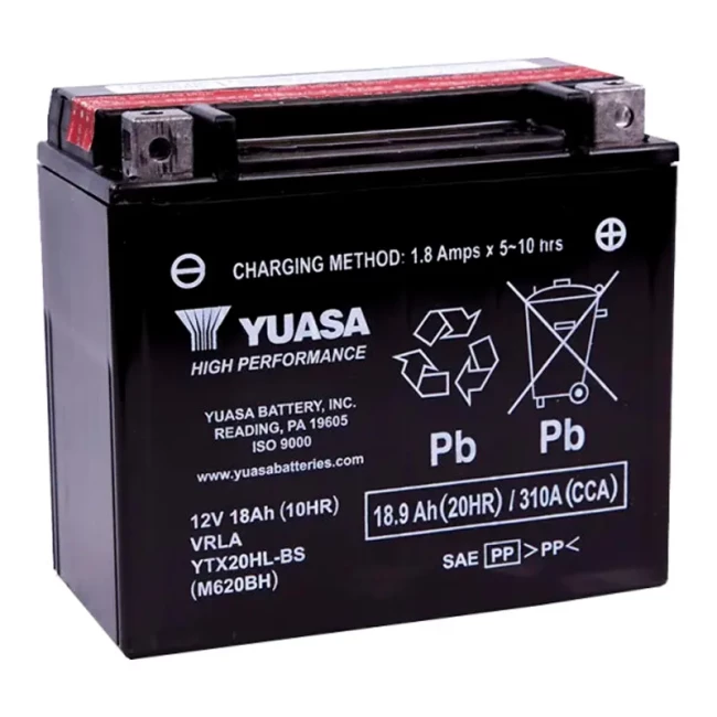 Мото акумулятор Yuasa 6СТ-18.9Ah АзЕ (YTX20HL-BS)