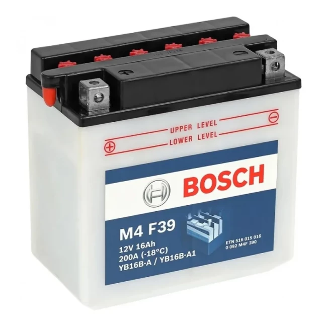 Мото акумулятор BOSCH M4 6СТ-16Ah Аз (0092M4F390)