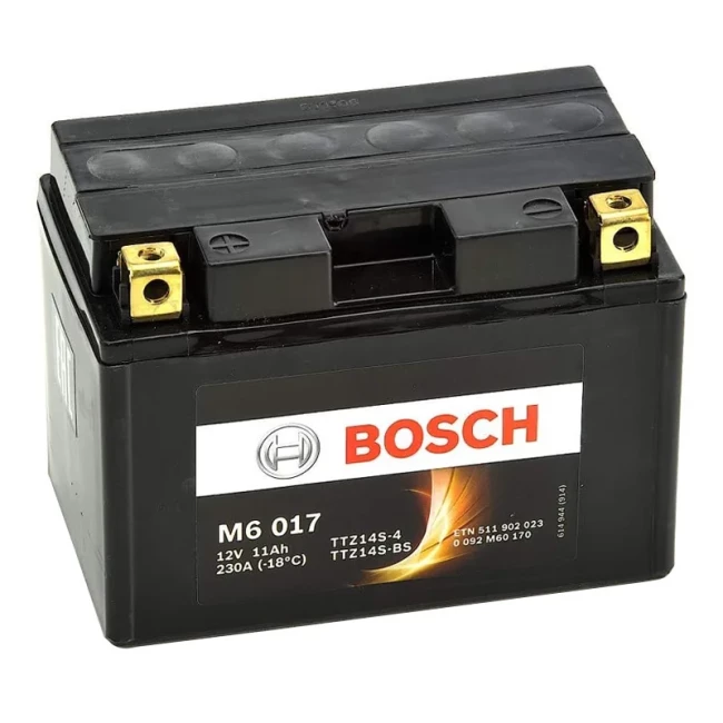 Мото аккумулятор BOSCH M6 AGM 6СТ-11Ah Аз (0092M60170)