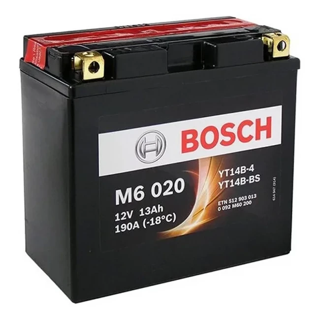 Мото аккумулятор BOSCH M6 AGM 6СТ-12Ah Аз (0092M60200)
