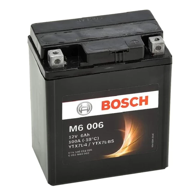 Мото аккумулятор BOSCH M6 AGM 6СТ-6Ah АзЕ (0092M60060)