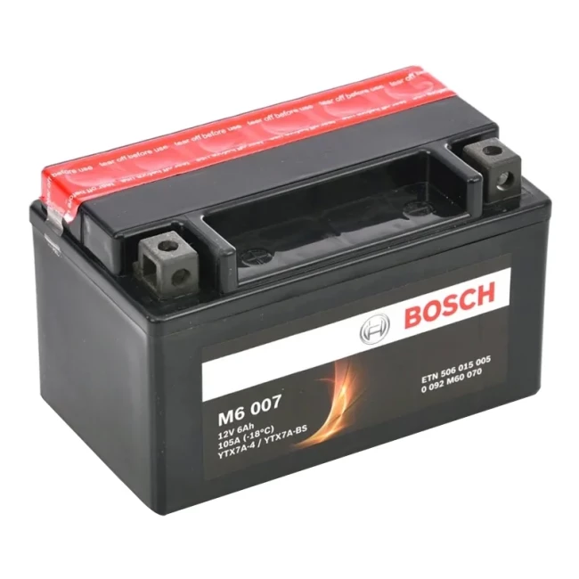 Мото аккумулятор BOSCH AGM 6СТ-6Ah Аз (0092M60070)