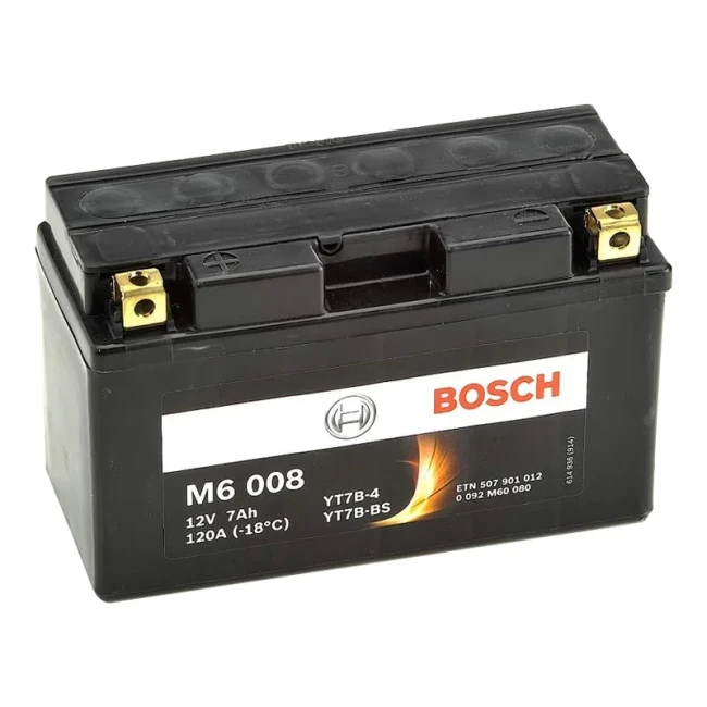 Мото аккумулятор BOSCH M6 AGM 6СТ-7Ah Аз (+/-) Мото аккумулятор BOSCH M6 AGM 6СТ-7Ah Аз (+/-)