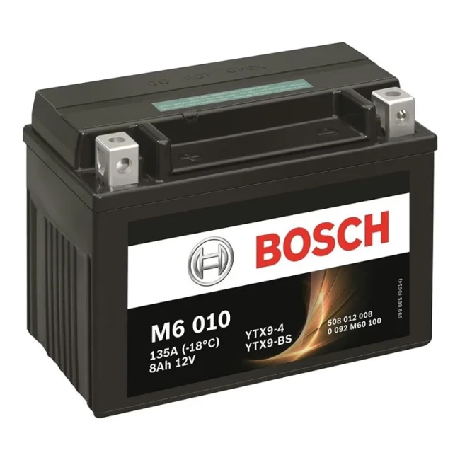Мото аккумулятор BOSCH M6 AGM 6СТ-8Ah Аз (0092M60100) Мото аккумулятор BOSCH M6 AGM 6СТ-8Ah Аз (0092M60100)