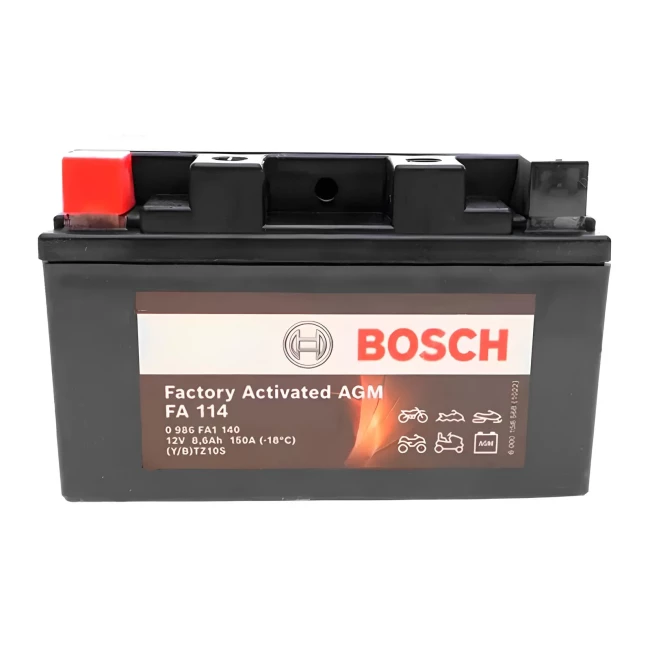 Мото аккумулятор BOSCH AGM 6СТ-8.6Ah Аз (0 986 FA1 140)