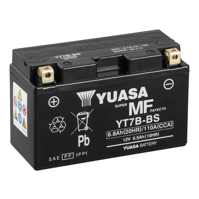 Мото акумулятор YUASA SUPER MF PAFECTA 6СТ-6.5Ah Аз (YT7B-BS)
