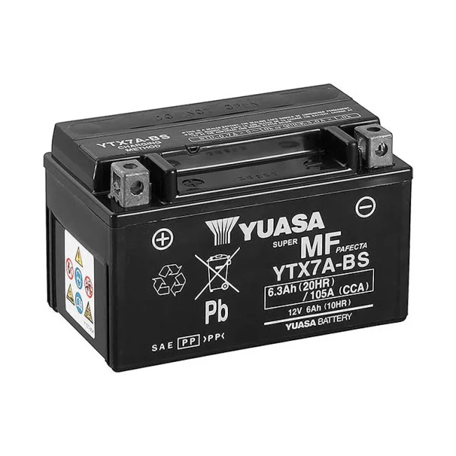 Мото аккумулятор YUASA SUPER MF PAFECTA 6СТ-6Ah Аз (YTX7A-BS)