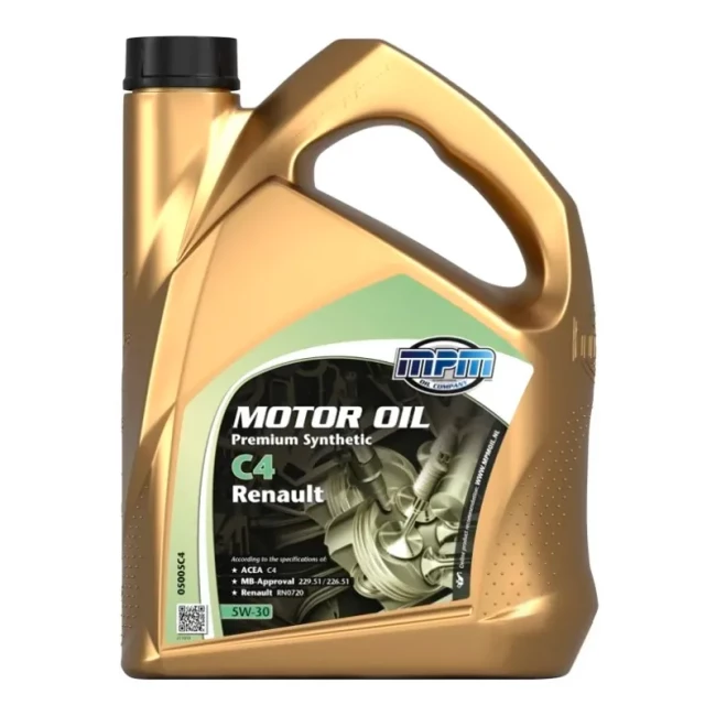 Моторна олива MPM Premium Synthetic C4 5W-30 5л (05005C4)