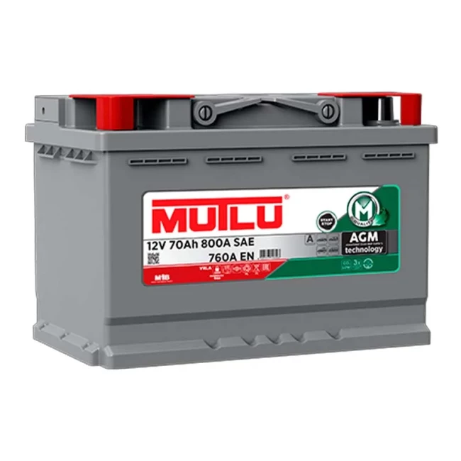 Автомобильный аккумулятор MUTLU AGM Batteries 6СТ-70Ah АзЕ (AGM.L3.70.076.A)