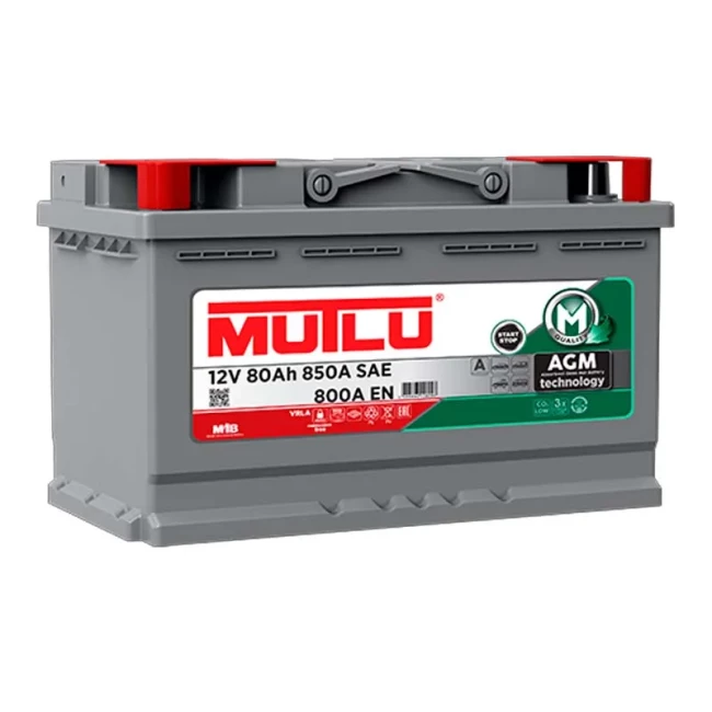 Автомобильный аккумулятор MUTLU AGM Batteries 6СТ-80Ah АзЕ (AGM.L4.80.080.A)