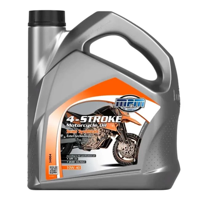 Моторное масло MPM 4-Stroke Motorcycle Oil 10W-40 Semi Synthetic 4л (MPM 54004)