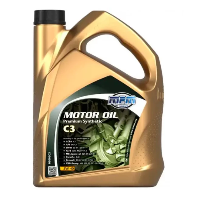 Моторна олива MPM Premium Synthetic C3 5W-40 5л (05005C3)