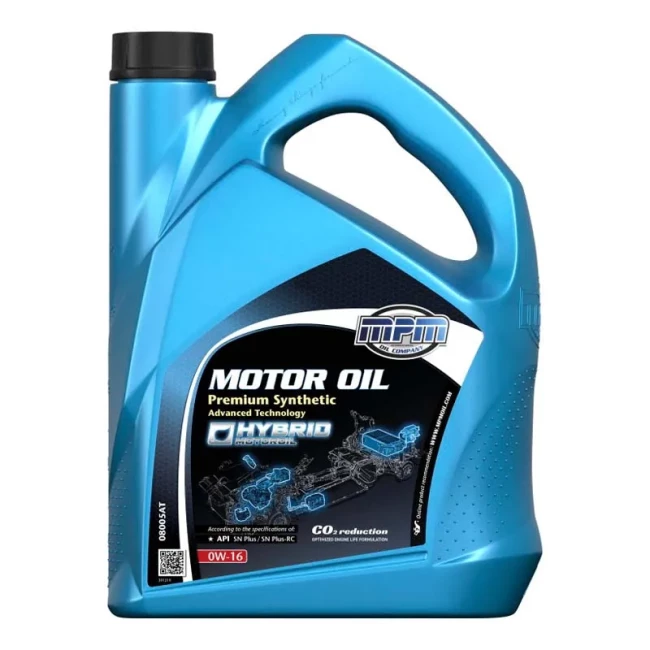 Моторна олива MPM Premium Synthetic ADVANCED TECHNOLOGY 0W-16 5л (08005AT)