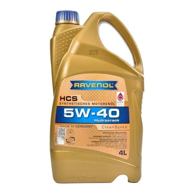 Моторна олива Ravenol RAV HCS 5W-40 4л (RAV HCS SAE 5W40 4L)