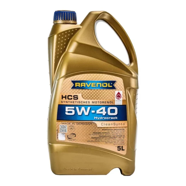 Моторна олива Ravenol RAV HCS 5W-40 5л (RAV HCS SAE 5W40 5L)