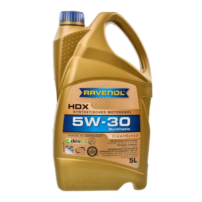 Моторна олива Ravenol RAV HDX 5W-30 5л (RAV HDX SAE 5W30 5L)