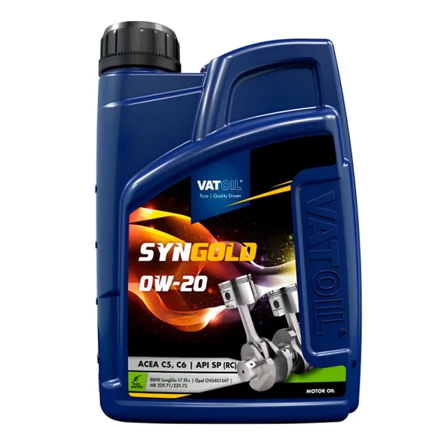Моторна олива синтетична VATOIL SynGold 0W-20 1л (50730) Моторна олива синтетична VATOIL SynGold 0W-20 1л (50730)