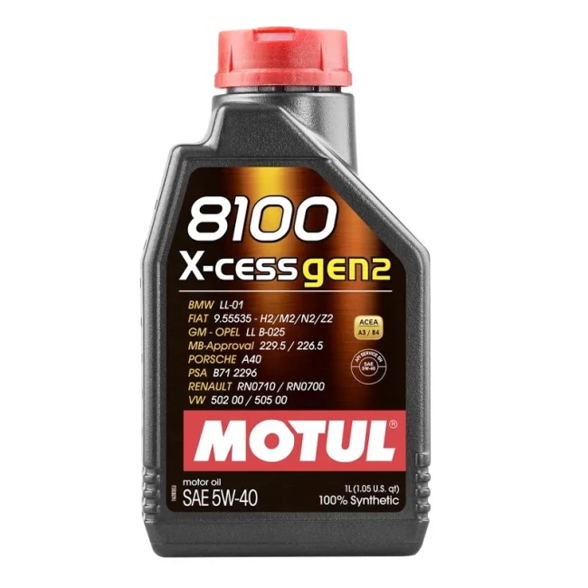 Моторна олива MOTUL 8100 X-cess GEN2 5W-40 1л (368201)