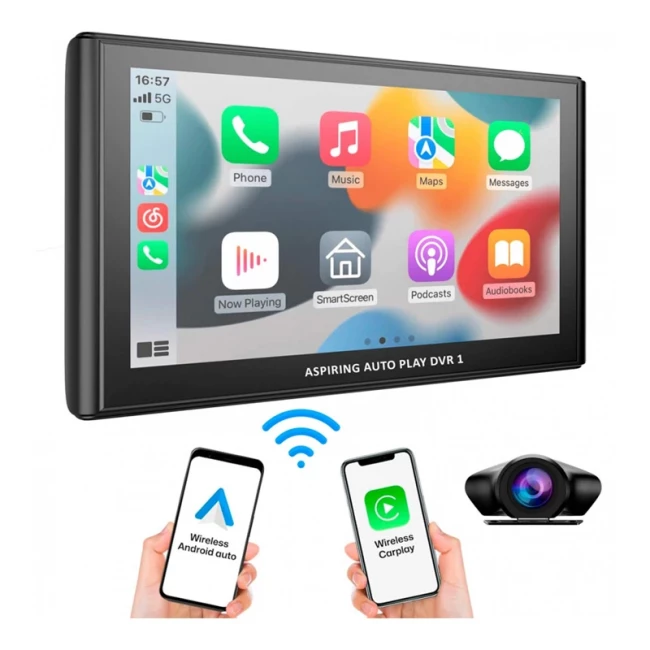 Автомобильный монитор Aspiring Auto Play DVR 1 Magnet CarPlay Android auto (DVR-S801)