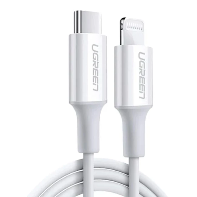 Кабель Ugreen US171 USB Type-C - Lightning (M/M) 1.5 м White (60748)