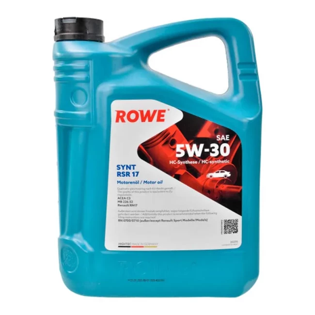 Моторное масло ROWE Hightec Synt RSR 17 SAE 5W-30 5л (20370005099)
