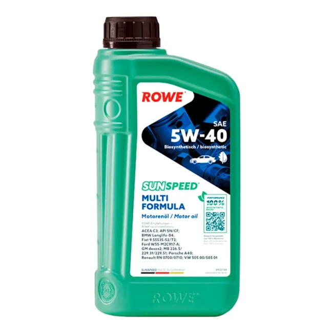 Моторна олива ROWE SunSpeed Multi Formula SAE 5W-40 1л (4920138001099)