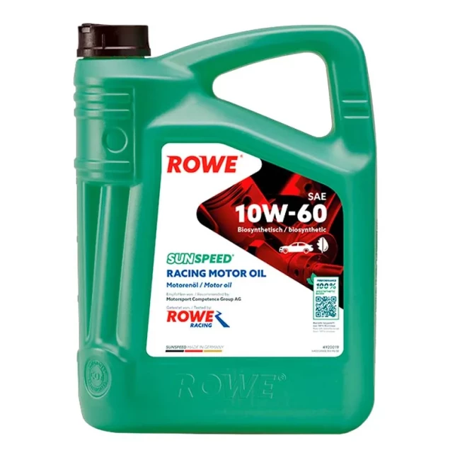 Моторное масло Rowe Sunspeed racing motor oil SAE 10W-60 5л (4920019-0050-99)