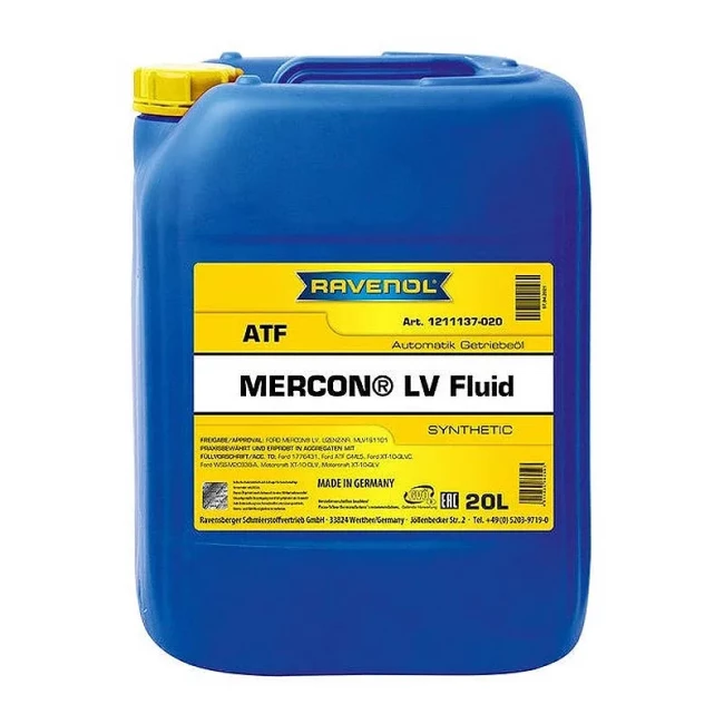 Трансмісійна олива RAVENOL ATF MERCON LV 20л Трансмісійна олива RAVENOL ATF MERCON LV 20л