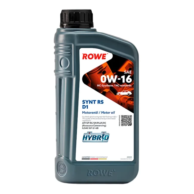Моторное масло ROWE Hightec Synt RS D1 SAE 0W-16 1л (20005001099)