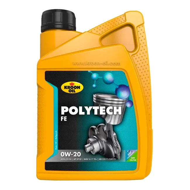 Моторна олива Kroon Oil PolyTech FE 0W-20 1л (37568)
