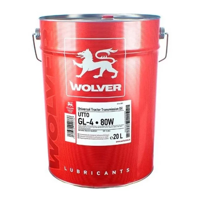 Трансмісійна олива WOLVER UTTO 80W GL-4 20л (5357) (4260360940736)