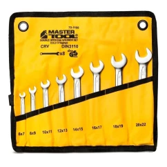 Набор ключей рожковых MasterTool CRV COLD STAMPED DIN3110 8 шт (70-1108)