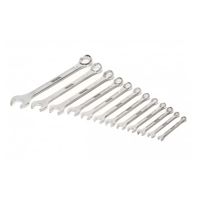 Набор ключей накидных MasterTool CRV standard MATT FINISH DIN897 12шт (71-9112)