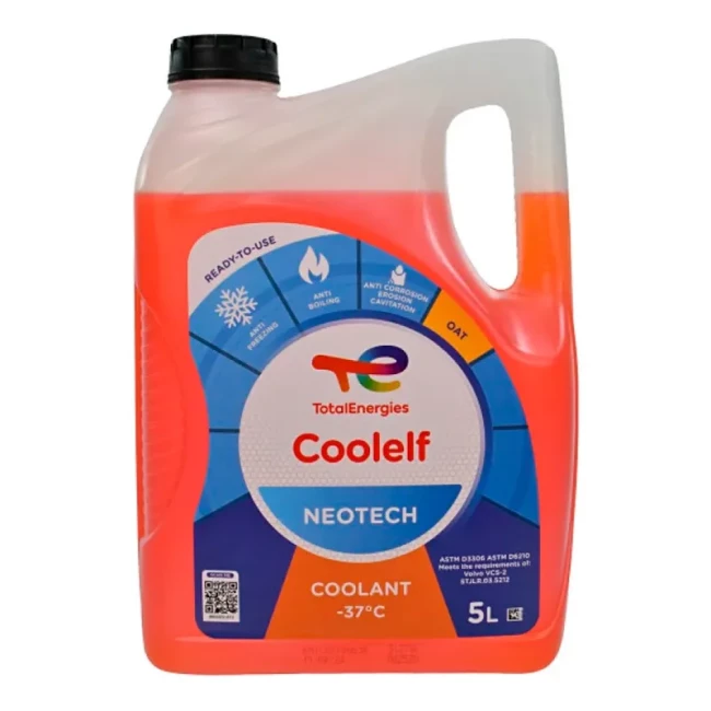 Антифриз TOTAL COOLELF NEOTECH G12 -37 °C оранжевый 5 л