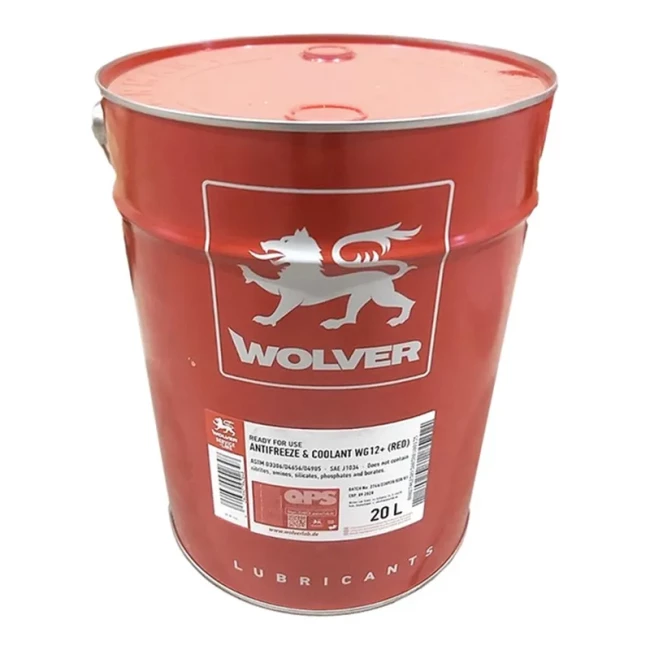 Антифриз WOLVER Antifreeze & Coolant WG12+ -35 °С до +108 °С червоний 20л