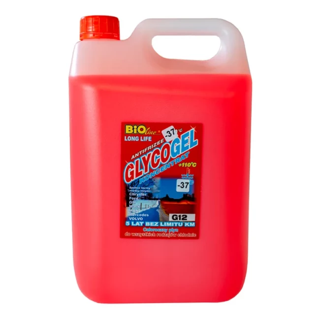 Антифриз Bio Line Poland Glycogel G12 -37°C красный 5л (175534) Антифриз Bio Line Poland Glycogel G12 -37°C красный 5л (175534)