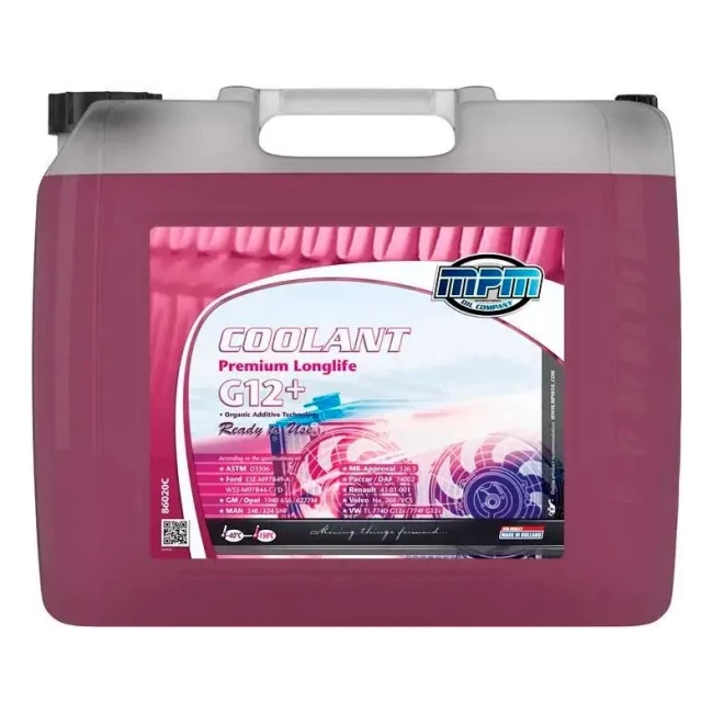 Антифриз MPM Coolant Premium LongLife G12+ червоний -40°C 20л (86020CPC)