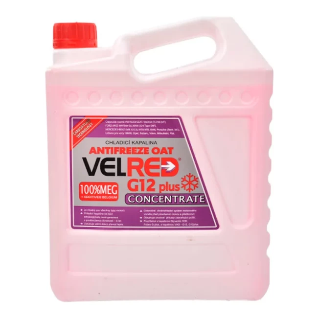 Антифриз VELVANA VelRed Concentrate G12+ -38°C червоний 5л Антифриз VELVANA VelRed Concentrate G12+ -38°C червоний 5л