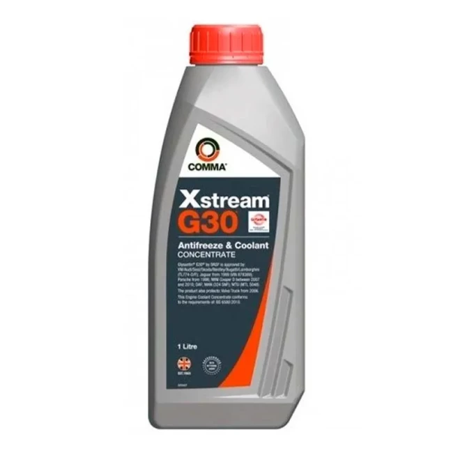 Антифриз COMMA XSTREAM G30 -80°C до +45°C красный 1л Антифриз COMMA XSTREAM G30 -80°C до +45°C красный 1л