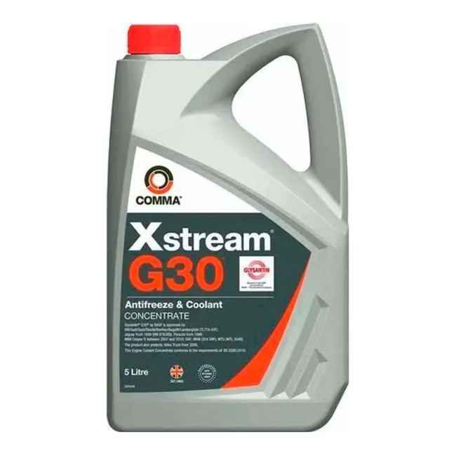 Антифриз COMMA XSTREAM G30 -36°C до +45°C красный 5л