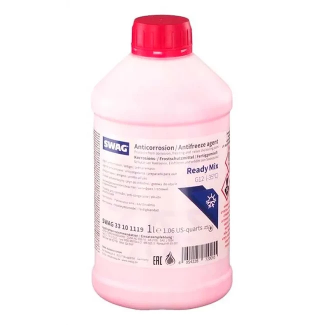 Антифриз SWAG G12 -35°C красный 1л (33101119) Антифриз SWAG G12 -35°C красный 1л (33101119)