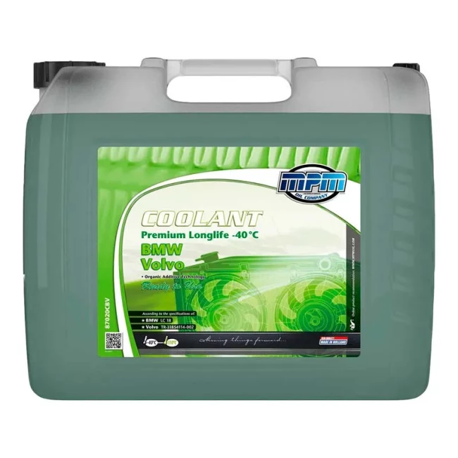 Антифриз MPM Premium LongLife -40°C зеленый 20л (87020CBV)