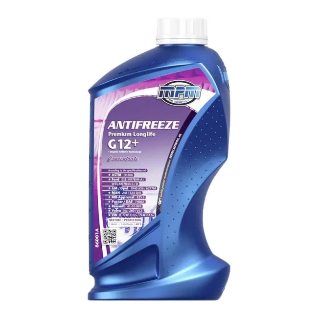 Антифриз MPM концентрат G12+ -40°C рожевий 1л (86001A)