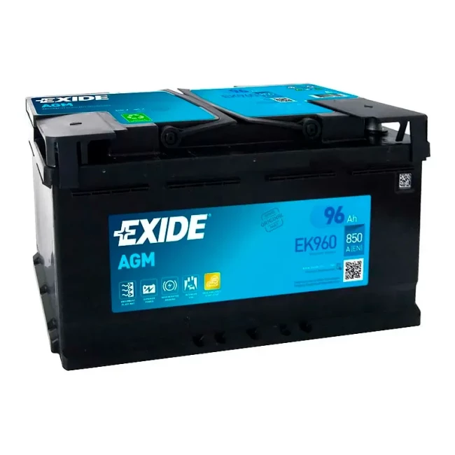 Автомобільний акумулятор EXIDE AGM 6СТ-96Ah Start-Stop АзЕ (EK960)