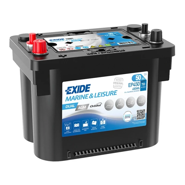 Аккумулятор EXIDE Dual AGM 6СТ-50Ah Аз (EP450)