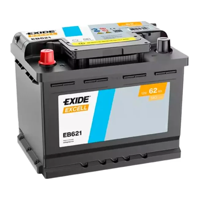 Автомобільний акумулятор EXIDE Excell 6CT-62Ah Аз (EB621)