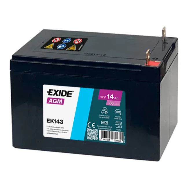 Автомобільний акумулятор EXIDE Start-Stop AGM AUXILIARY 6СТ-14Аh Аз (EK143)