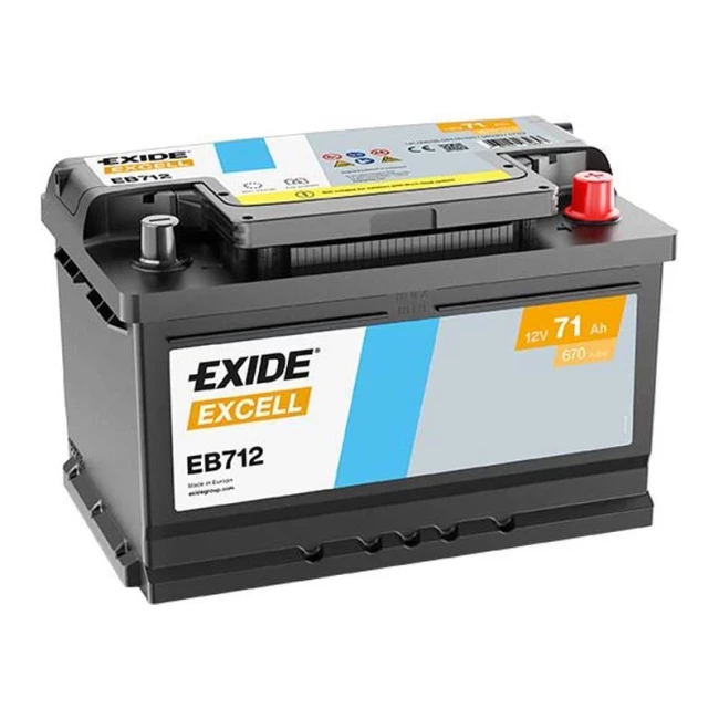 Автомобільний акумулятор EXIDE Excell 6CT-71Ah АзЕ (EB712)