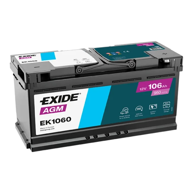 Автомобильный аккумулятор EXIDE AGM 6CT-106Ah Start-Stop АзЕ (EK1060)
