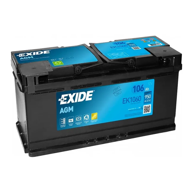 Автомобильный аккумулятор EXIDE AGM 6CT-106Ah Start-Stop АзЕ (EK1060)
